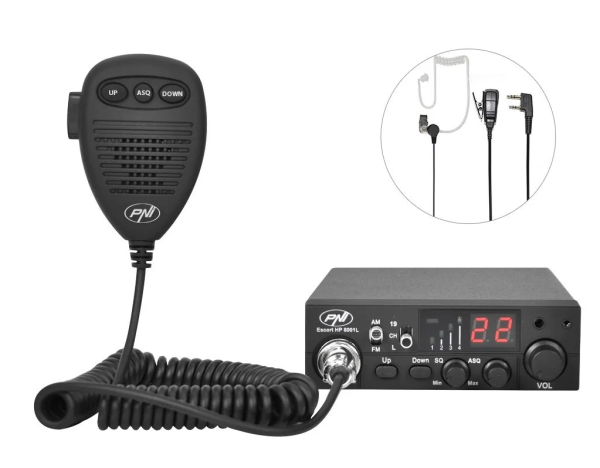 PNI Escort HP 8001L Multinorm CB-Mobilgerät +Headset